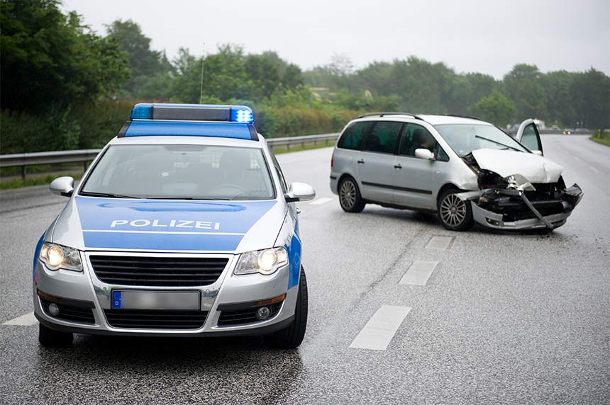 Verkehrsunfall in Berlin als Symbol für das Verkehrsrecht